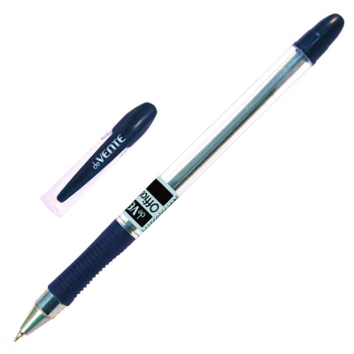 Ручка шариковая deVENTE 0.7мм 'OfficeMax' игольчатый стержень с резиновой манжетой синяя